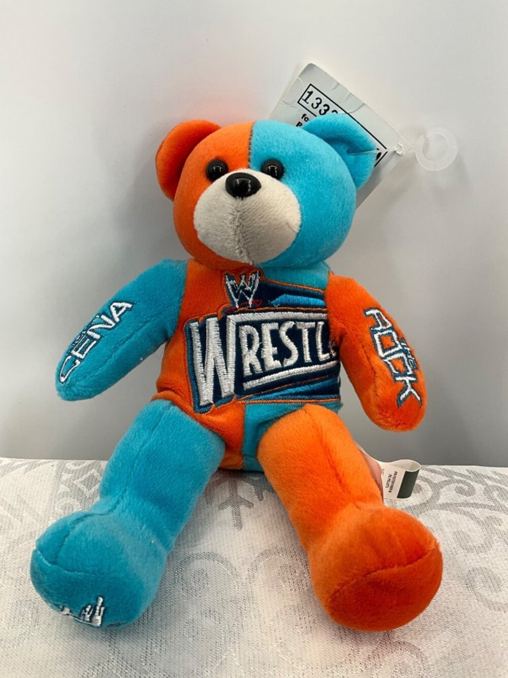 WWE WrestleMania XXVIII Collectible Bear John Cena & The Rock April 1 2012 Miami